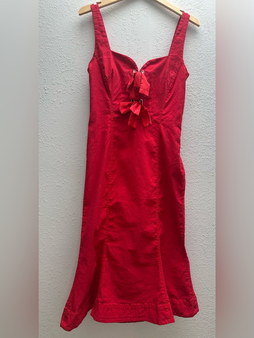 by Anthropologie Red Sweetheart Bow-Detail Sheath Dress - Picture 3 of 8
